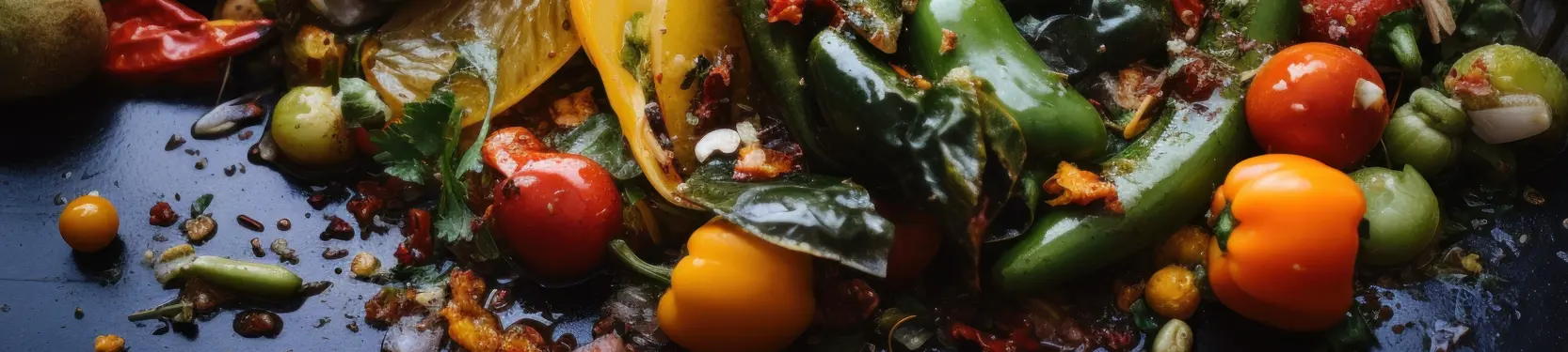 Pile of food waste 