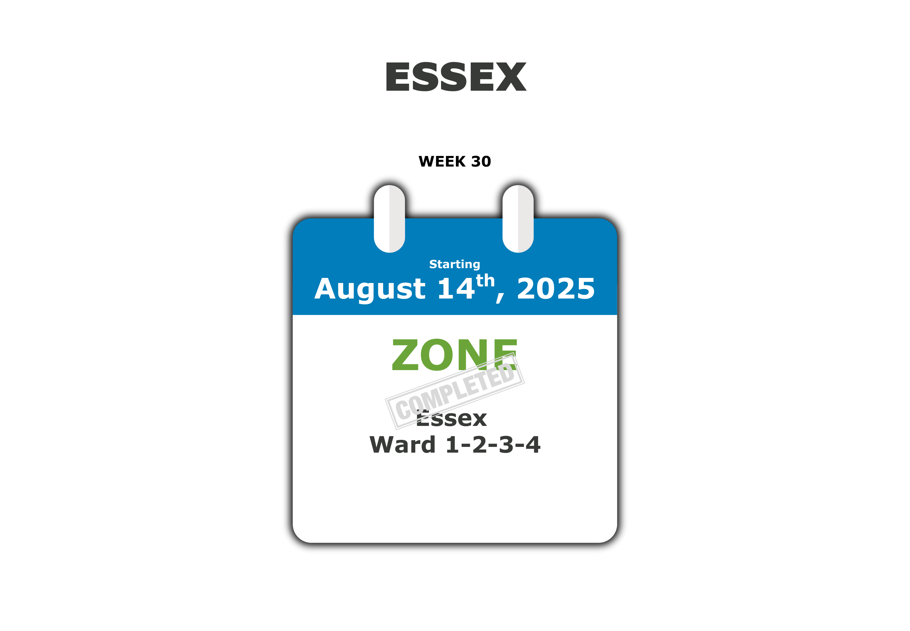 Essex Wards 1-2-3-4 are Completed